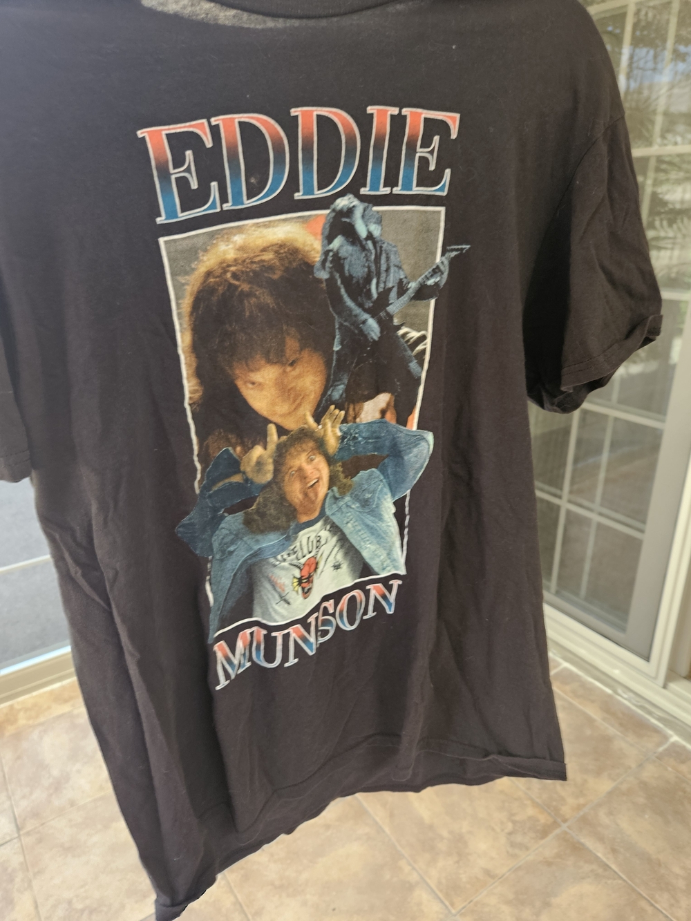 Eddie Munson Black Graphic Short Sleeve Tee